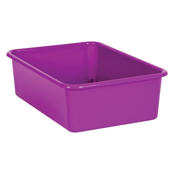 Storage Bin, Purple, Plastic, 3 PK